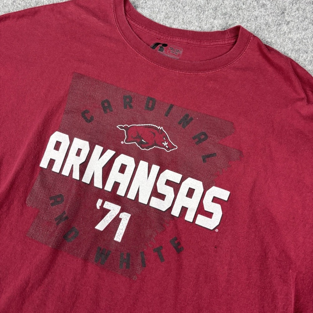 Arkansas Razorbacks Shirts Mens Xxl Lot Of 2 Cotton Bowl Red Short Sleeve NCAA